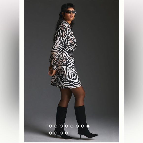 Anthropologie NWT Printed Wrap Dress Size 0. - Picture 8 of 15